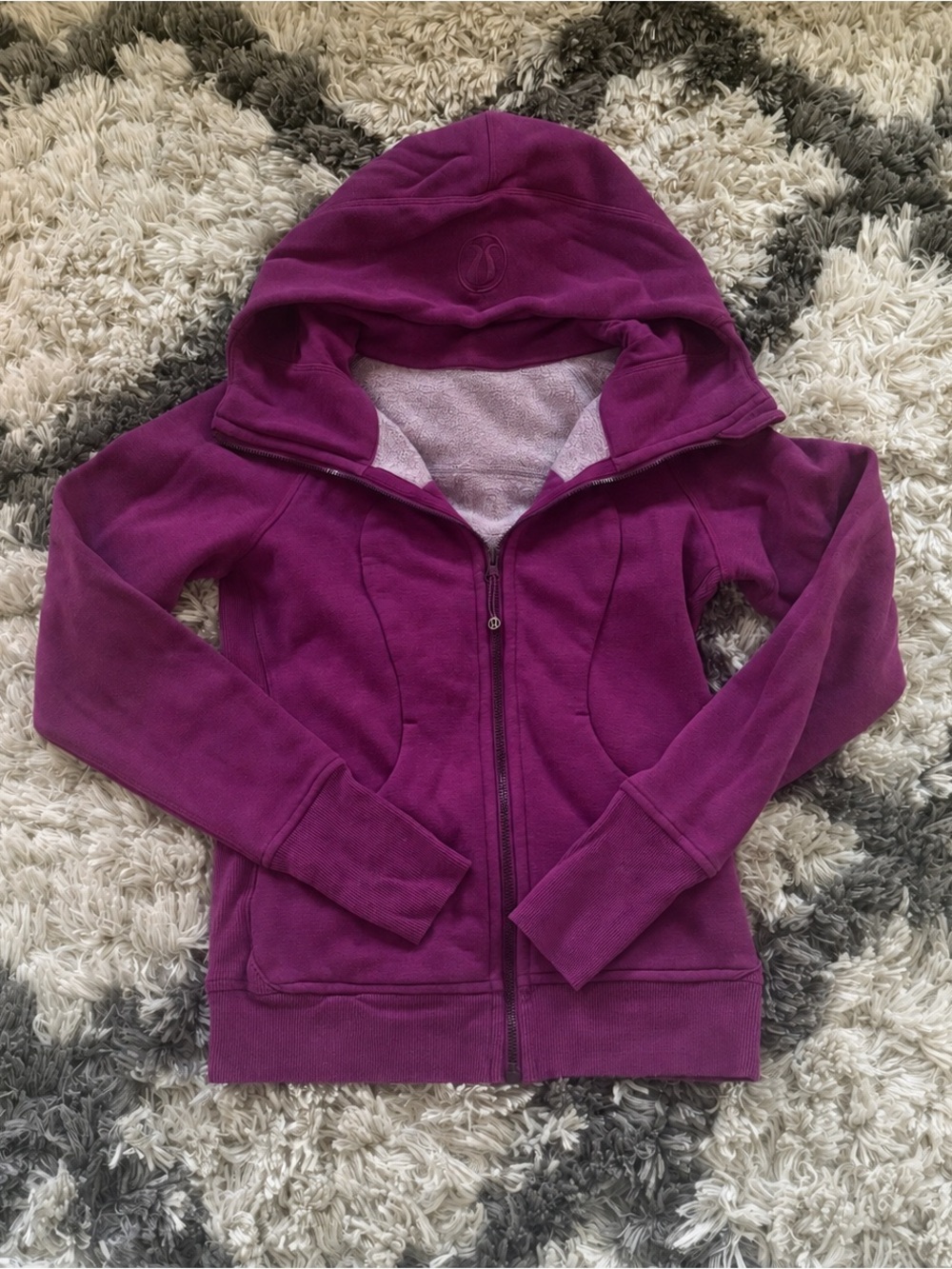 lululemon athletica Girls' Purple Zip-Up Hooded Jacket